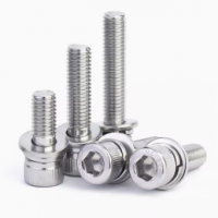 304/316不锈钢三组合内六角螺丝钉圆柱头平弹垫片